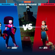 Batman, Arya Stark, Garnet, and Tom & Jerry face off in the victory screen of MultiVersus, the WB fighting game.